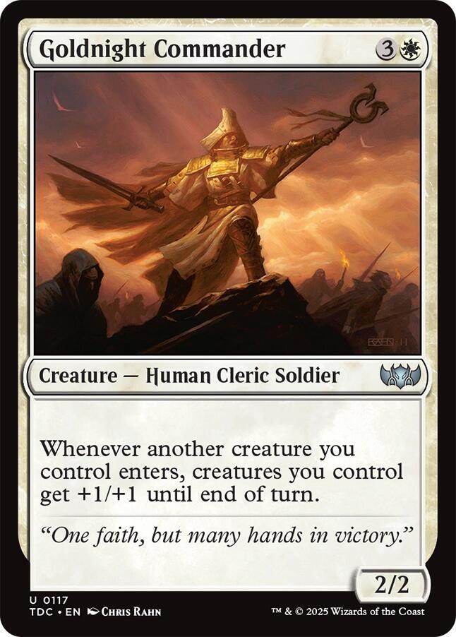 Goldnight Commander 117 card from Commander: Tarkir: Dragonstorm