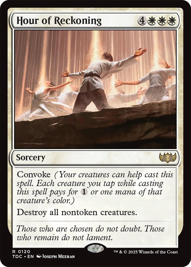 Hour of Reckoning 120 card from Commander: Tarkir: Dragonstorm
