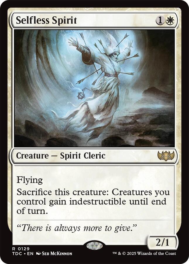 Selfless Spirit 129 card from Commander: Tarkir: Dragonstorm