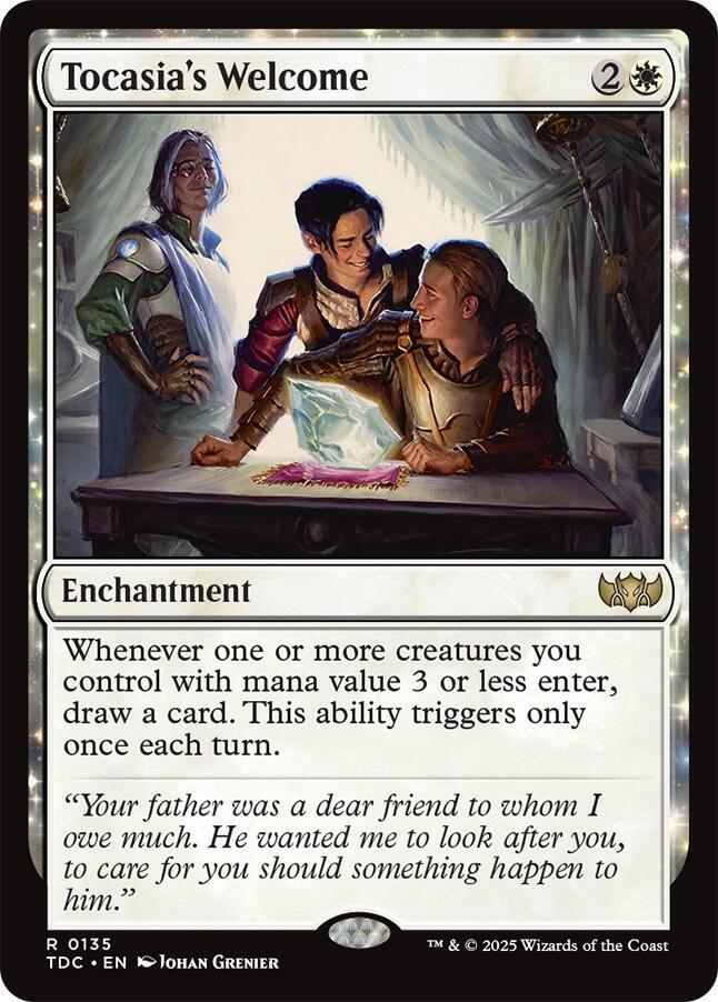 Tocasia's Welcome 135 card from Commander: Tarkir: Dragonstorm