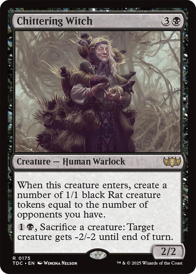 Chittering Witch 175 card from Commander: Tarkir: Dragonstorm