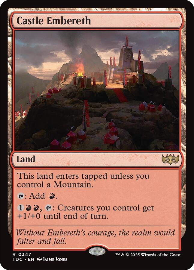 Castle Embereth 347 card from Commander: Tarkir: Dragonstorm