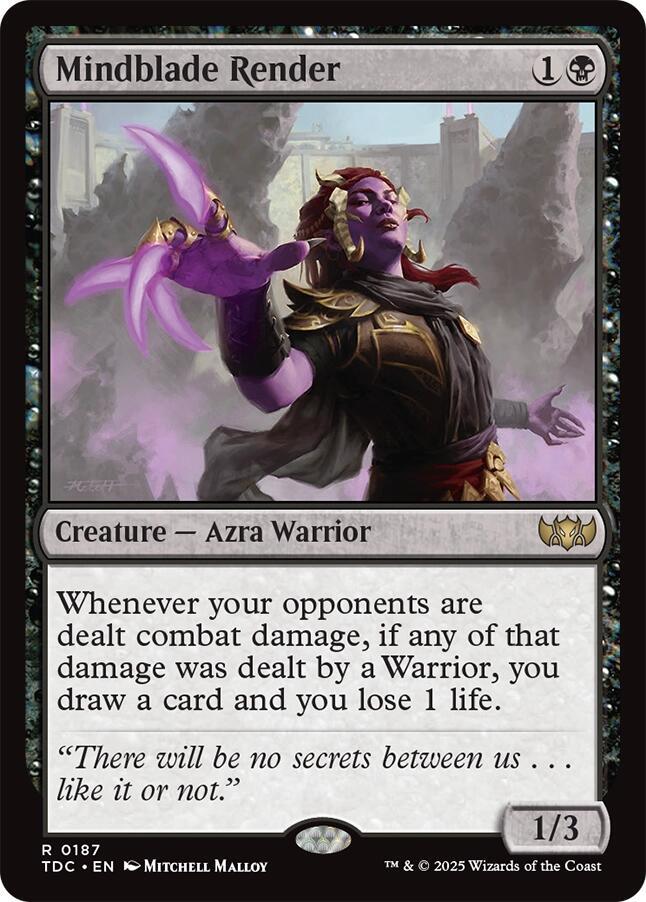 Mindblade Render 187 card from Commander: Tarkir: Dragonstorm