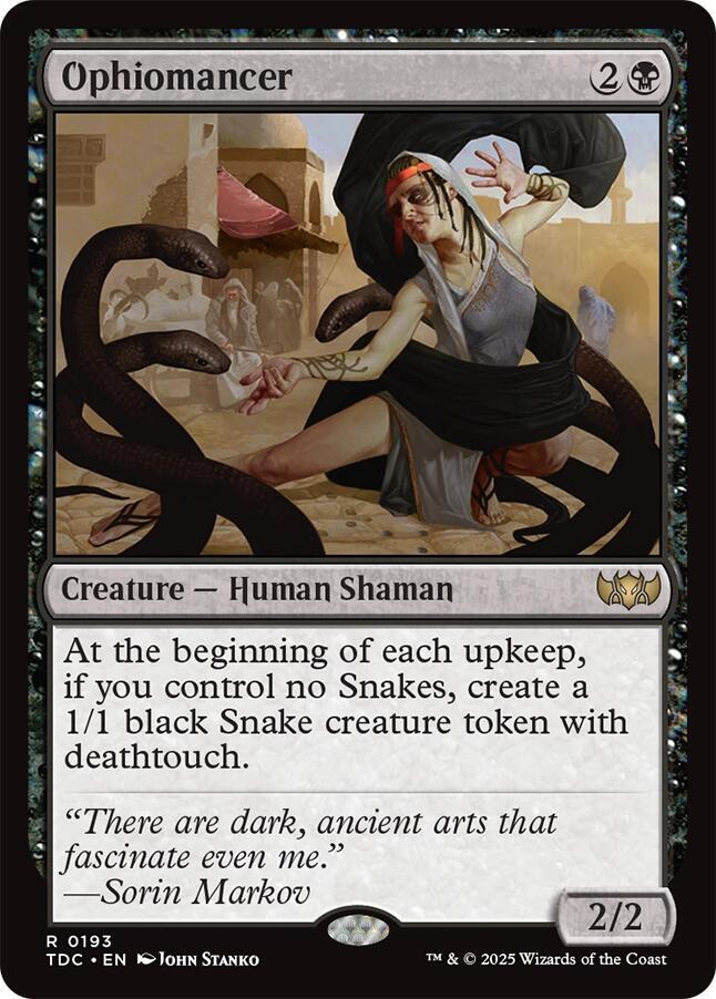 Ophiomancer 193 card from Commander: Tarkir: Dragonstorm