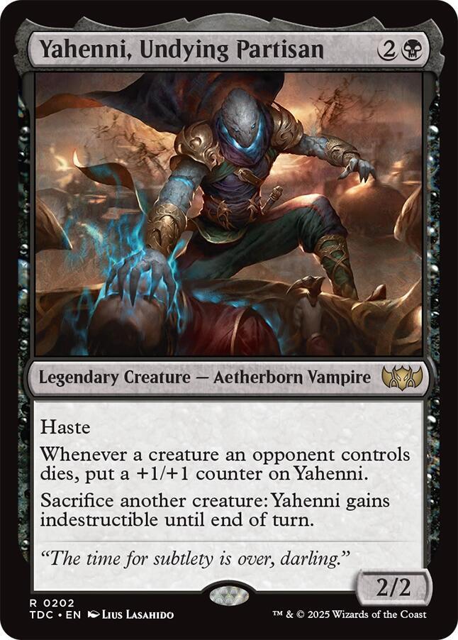 Yahenni, Undying Partisan 202 card from Commander: Tarkir: Dragonstorm