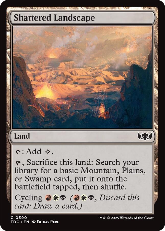 Shattered Landscape 390 card from Commander: Tarkir: Dragonstorm