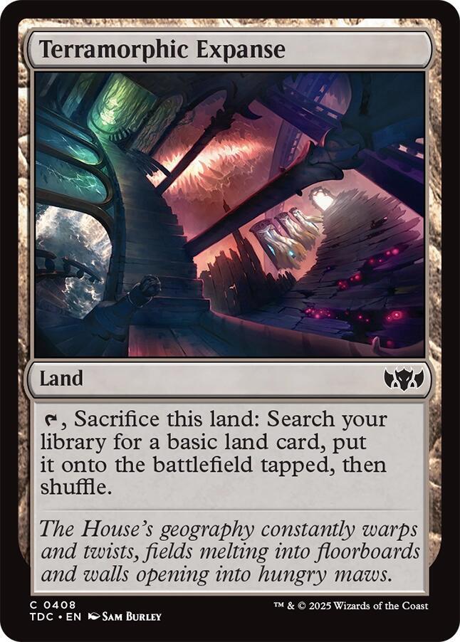 Terramorphic Expanse 408 card from Commander: Tarkir: Dragonstorm