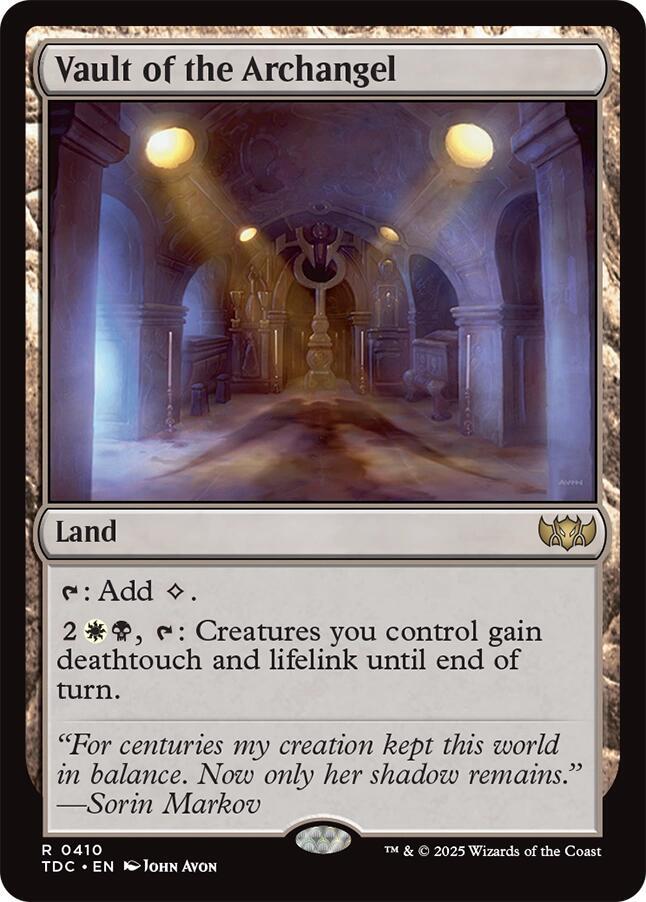 Vault of the Archangel 410 card from Commander: Tarkir: Dragonstorm