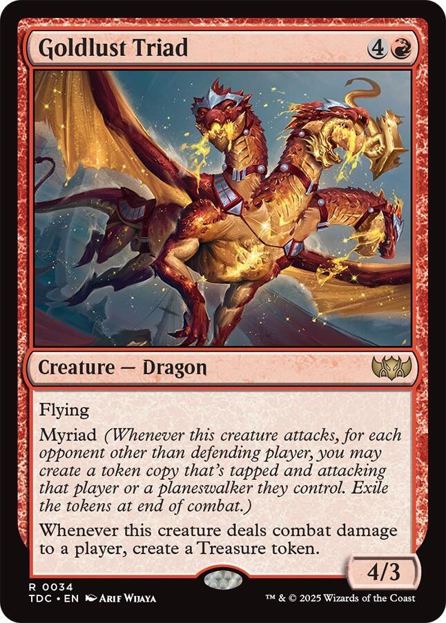 Goldlust Triad 34 card from Commander: Tarkir: Dragonstorm