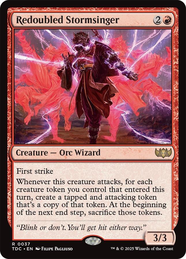 Redoubled Stormsinger 37 card from Commander: Tarkir: Dragonstorm