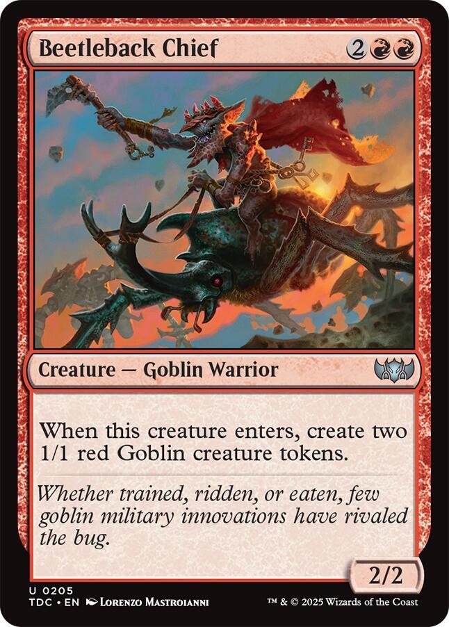 Beetleback Chief 205 card from Commander: Tarkir: Dragonstorm
