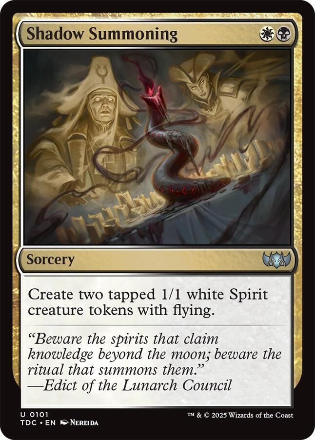 Shadow Summoning 101 card from Commander: Tarkir: Dragonstorm