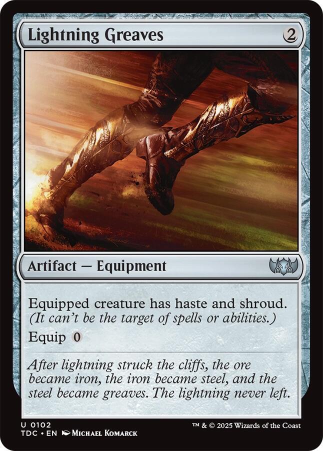Lightning Greaves 102 card from Commander: Tarkir: Dragonstorm
