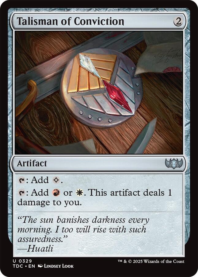 Talisman of Conviction 329 card from Commander: Tarkir: Dragonstorm