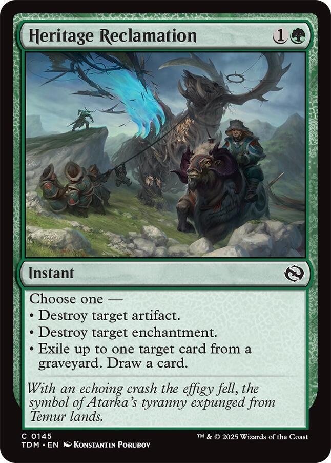 Heritage Reclamation 145 card from Tarkir: Dragonstorm
