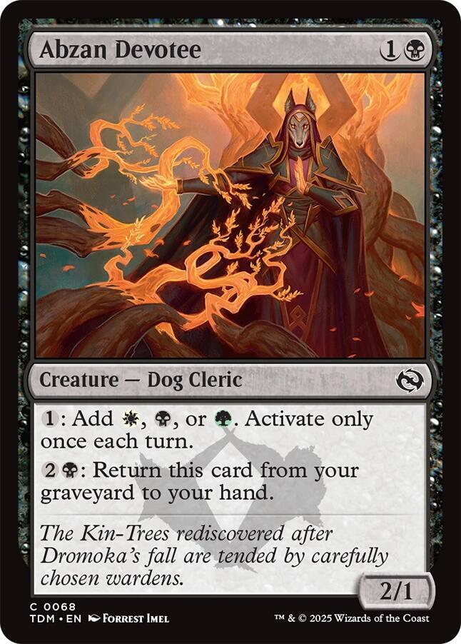 Abzan Devotee 68 card from Tarkir: Dragonstorm