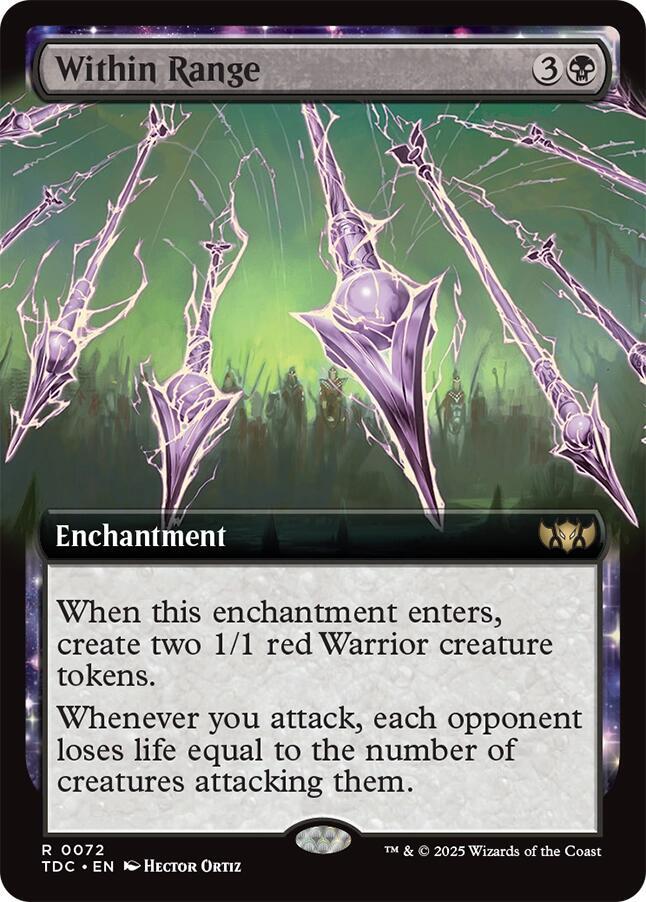 Within Range (Extended Art) 72 card from Commander: Tarkir: Dragonstorm