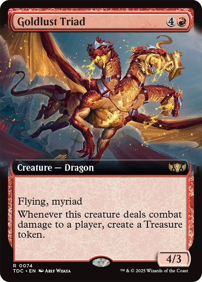 Goldlust Triad (Extended Art) 74 card from Commander: Tarkir: Dragonstorm