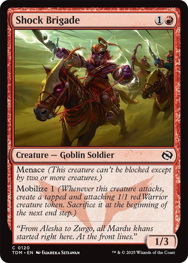 Shock Brigade 120 card from Tarkir: Dragonstorm