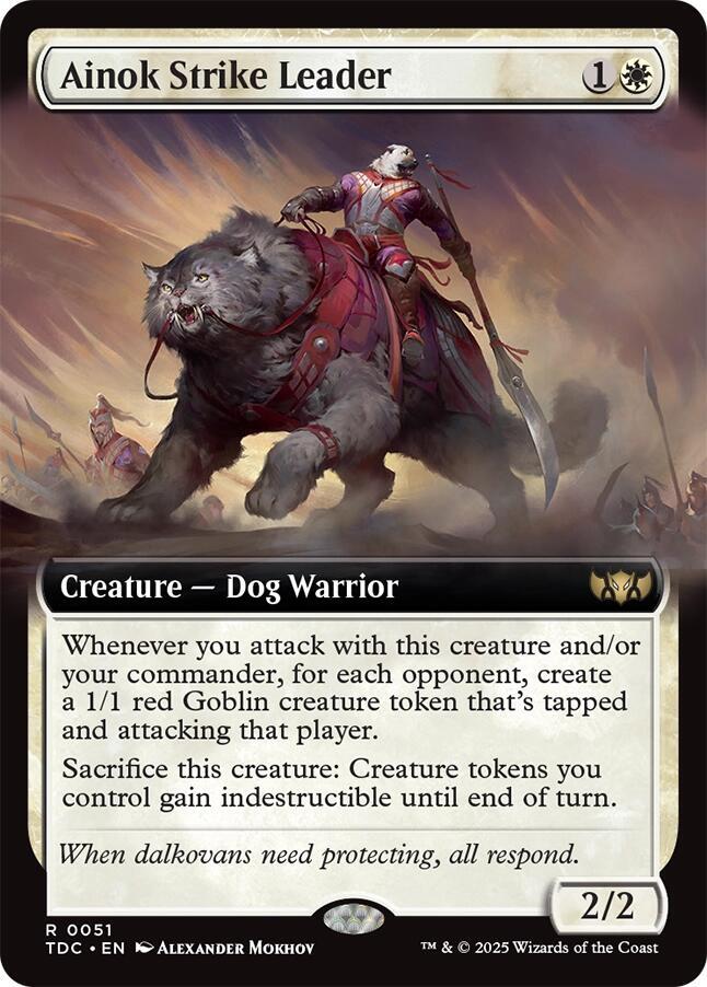 Ainok Strike Leader (Extended Art) 51 card from Commander: Tarkir: Dragonstorm