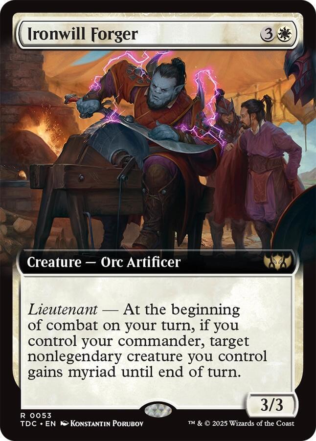 Ironwill Forger (Extended Art) 53 card from Commander: Tarkir: Dragonstorm