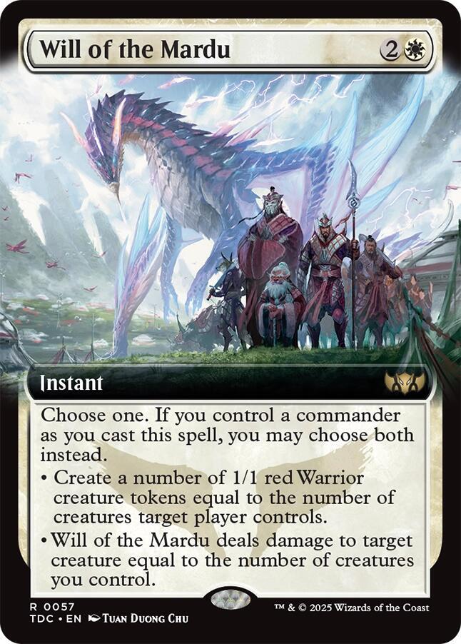 Will of the Mardu (Extended Art) 57 card from Commander: Tarkir: Dragonstorm