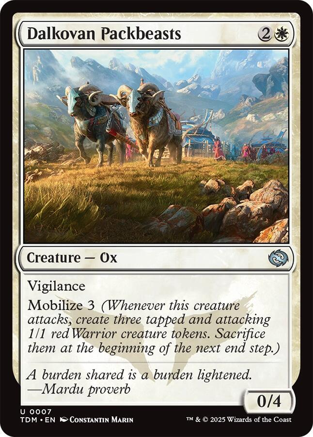 Dalkovan Packbeasts 7 card from Tarkir: Dragonstorm