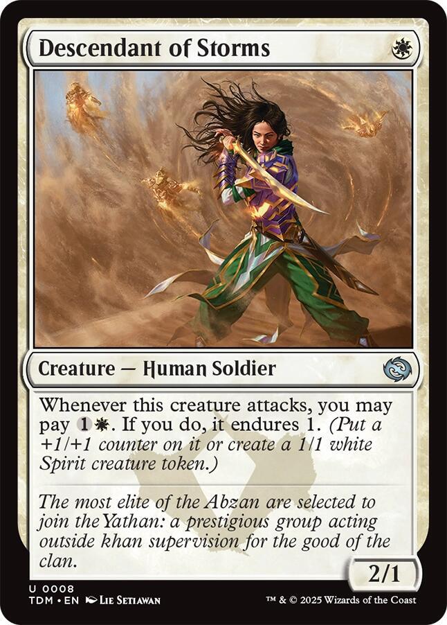 Descendant of Storms 8 card from Tarkir: Dragonstorm