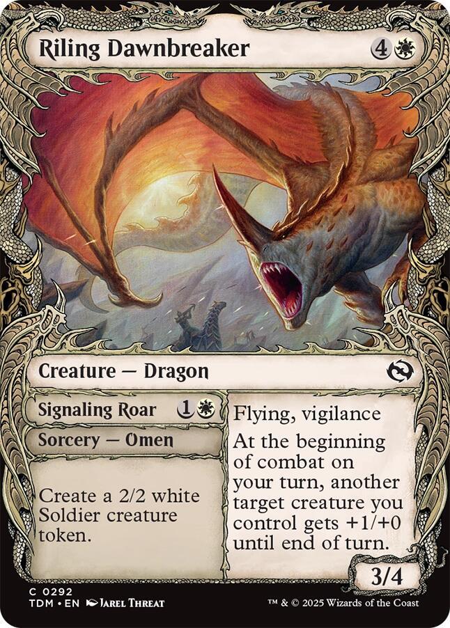 Riling Dawnbreaker (Showcase) 292 card from Tarkir: Dragonstorm