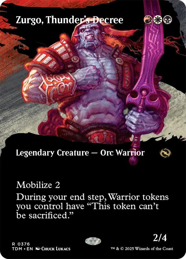 Zurgo, Thunder's Decree (Borderless) 376 card from Tarkir: Dragonstorm