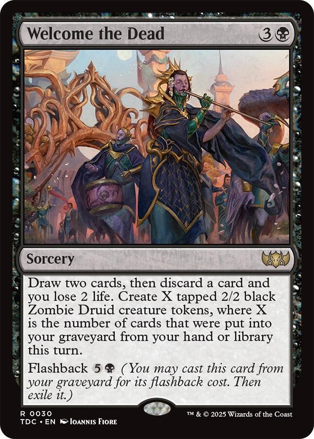 Welcome the Dead 30 card from Commander: Tarkir: Dragonstorm
