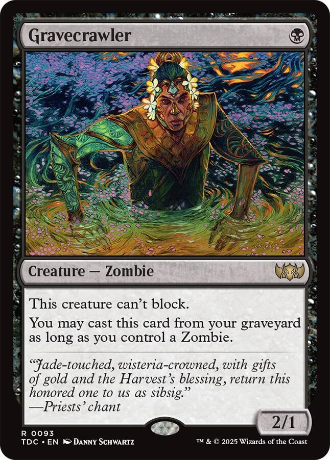 Gravecrawler 93 card from Commander: Tarkir: Dragonstorm