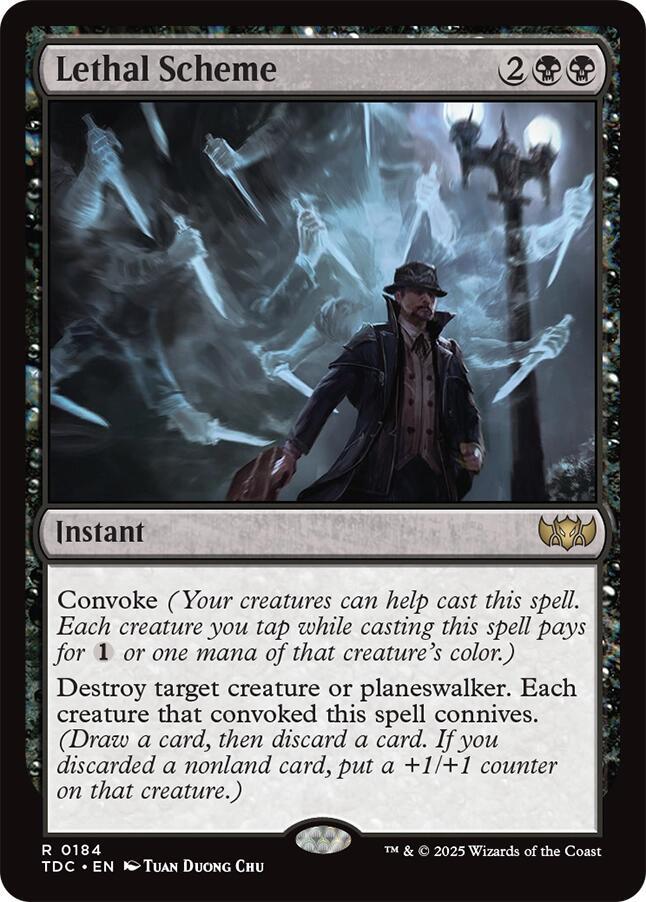 Lethal Scheme 184 card from Commander: Tarkir: Dragonstorm