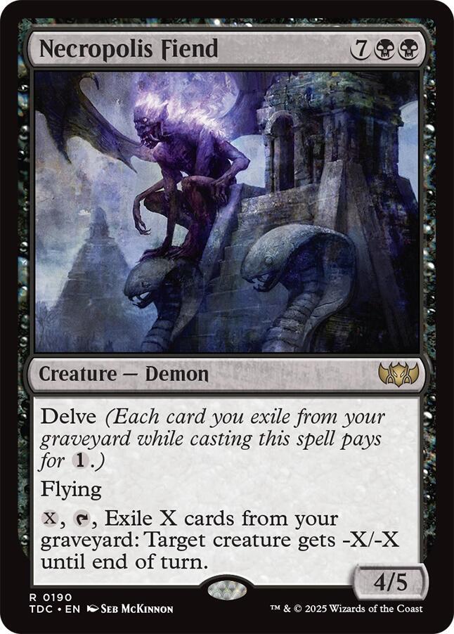 Necropolis Fiend 190 card from Commander: Tarkir: Dragonstorm