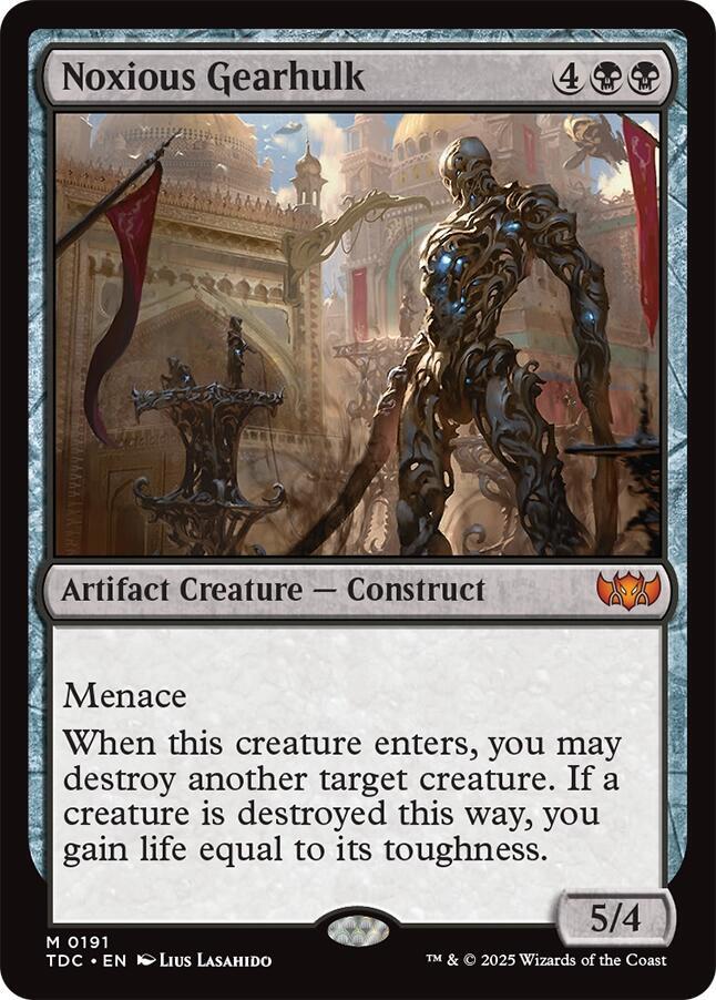 Noxious Gearhulk 191 card from Commander: Tarkir: Dragonstorm