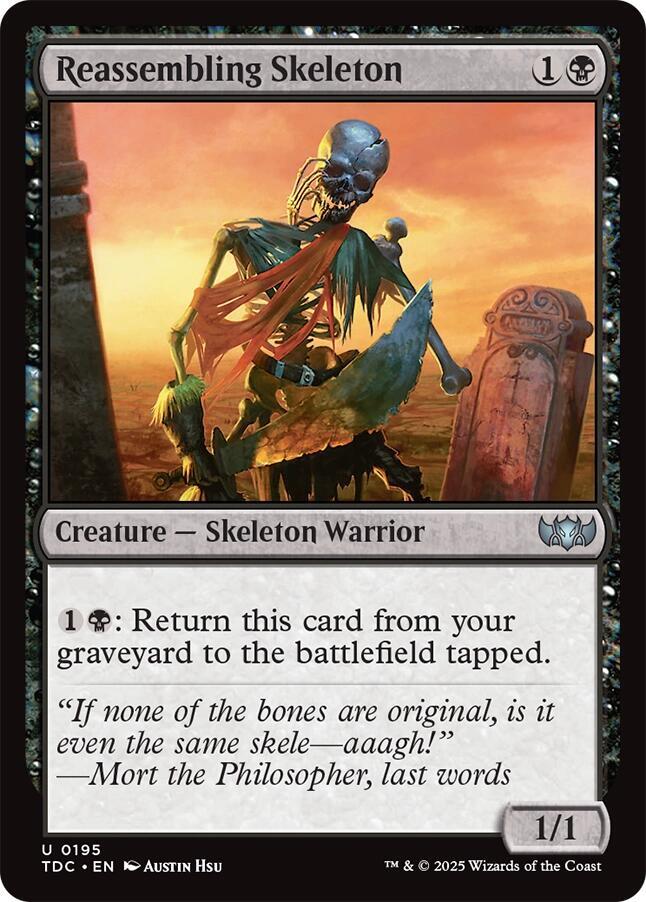 Reassembling Skeleton 195 card from Commander: Tarkir: Dragonstorm