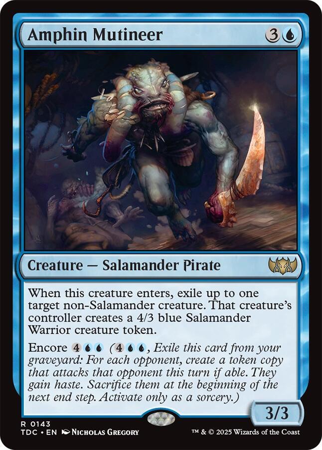 Amphin Mutineer 143 card from Commander: Tarkir: Dragonstorm