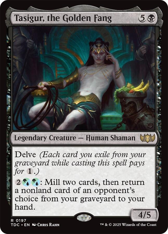 Tasigur, the Golden Fang 197 card from Commander: Tarkir: Dragonstorm
