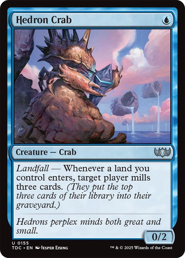 Hedron Crab 155 card from Commander: Tarkir: Dragonstorm