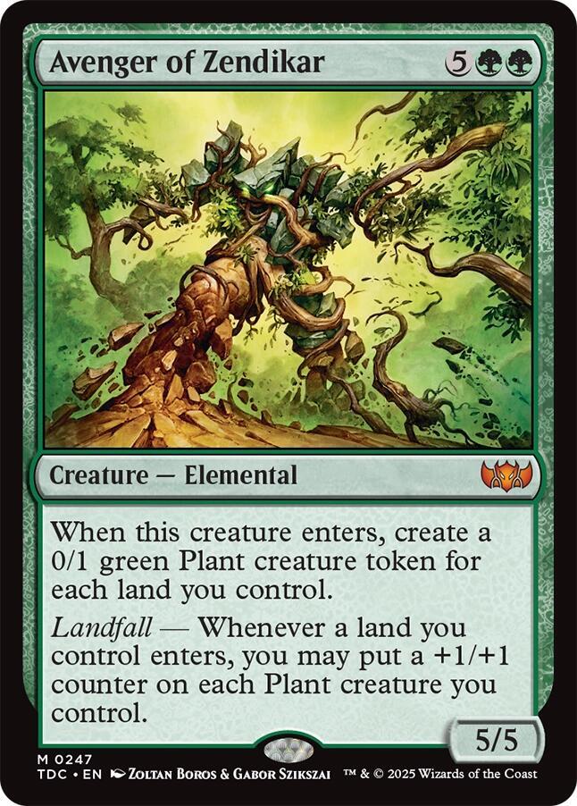 Avenger of Zendikar 247 card from Commander: Tarkir: Dragonstorm