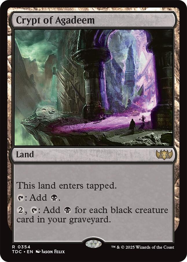Crypt of Agadeem 354 card from Commander: Tarkir: Dragonstorm
