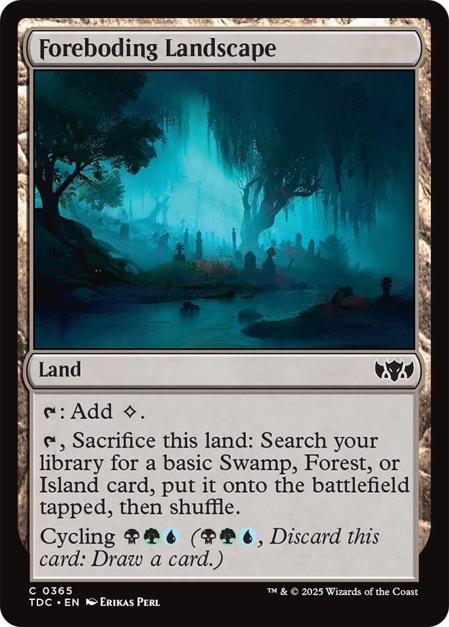 Foreboding Landscape 365 card from Commander: Tarkir: Dragonstorm
