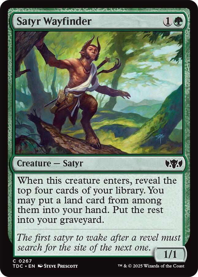 Satyr Wayfinder 267 card from Commander: Tarkir: Dragonstorm
