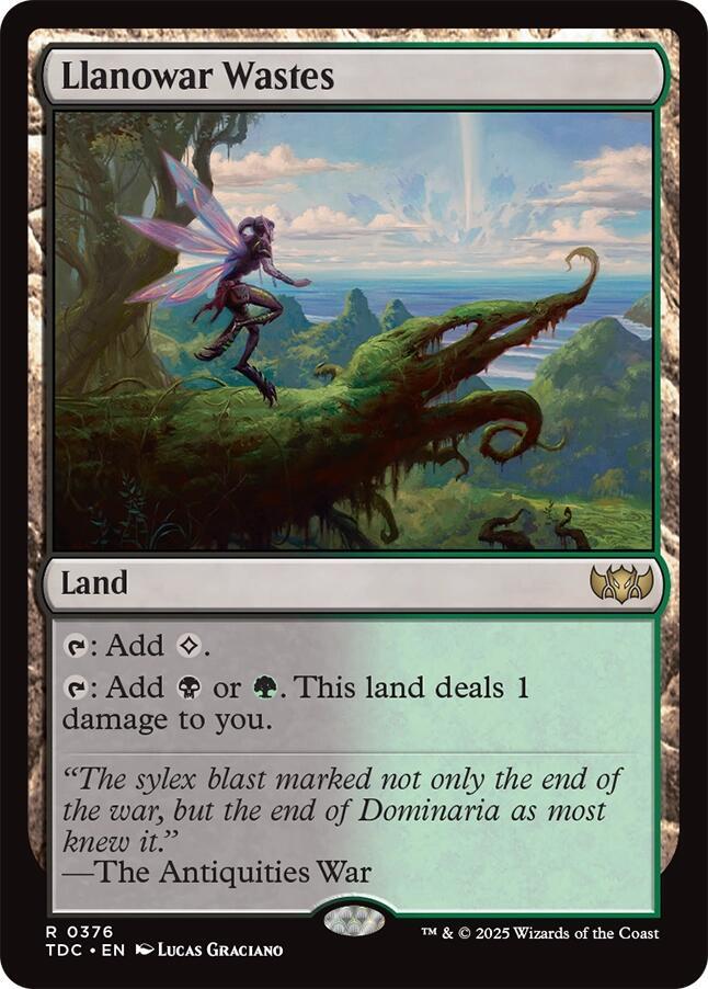 Llanowar Wastes 376 card from Commander: Tarkir: Dragonstorm