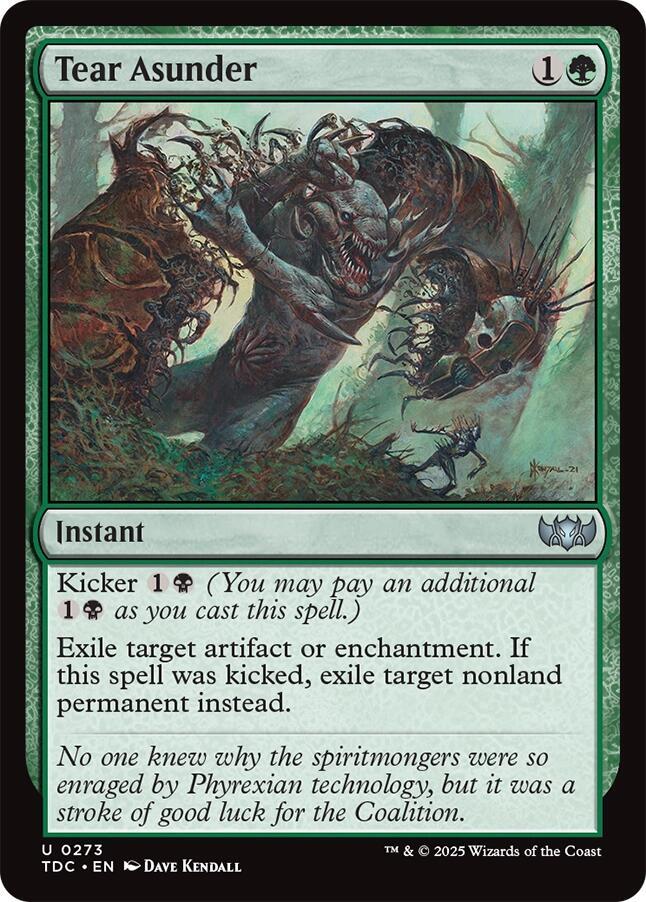 Tear Asunder 273 card from Commander: Tarkir: Dragonstorm