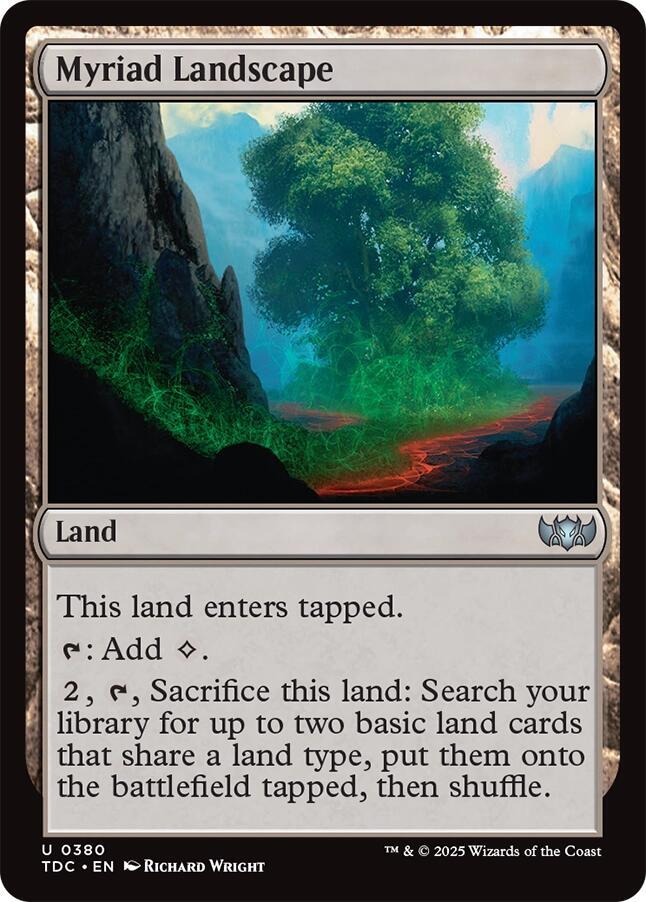 Myriad Landscape 380 card from Commander: Tarkir: Dragonstorm