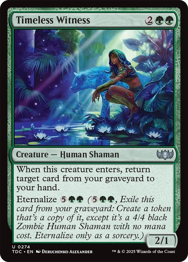 Timeless Witness 274 card from Commander: Tarkir: Dragonstorm