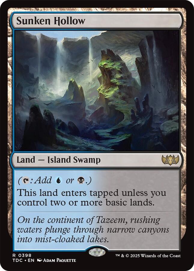 Sunken Hollow 398 card from Commander: Tarkir: Dragonstorm
