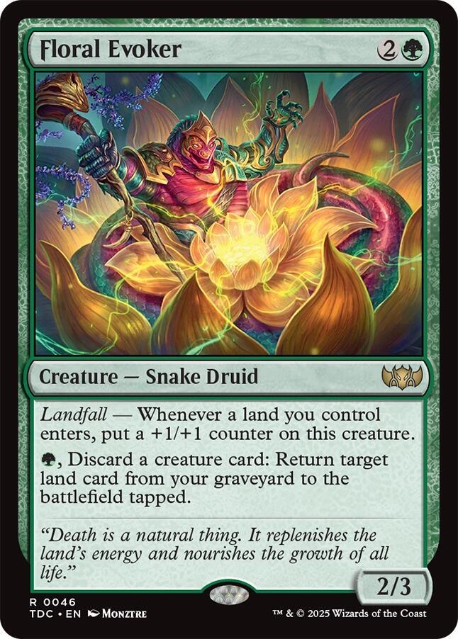 Floral Evoker 46 card from Commander: Tarkir: Dragonstorm