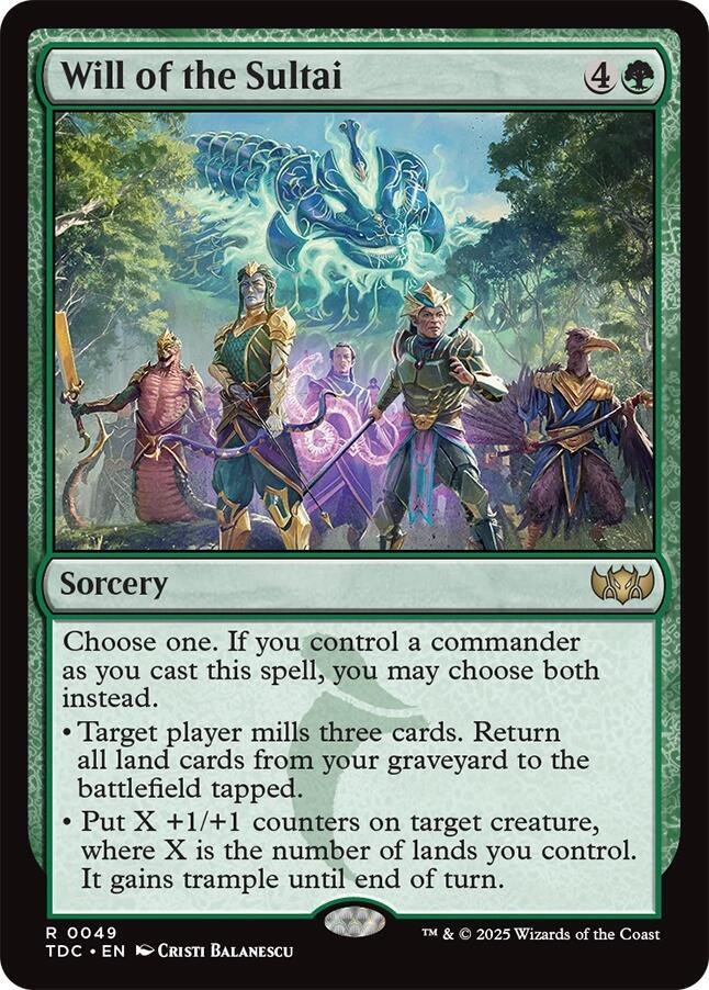Will of the Sultai 49 card from Commander: Tarkir: Dragonstorm